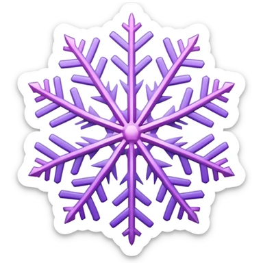 pastel pink and purple snowflake  sticker