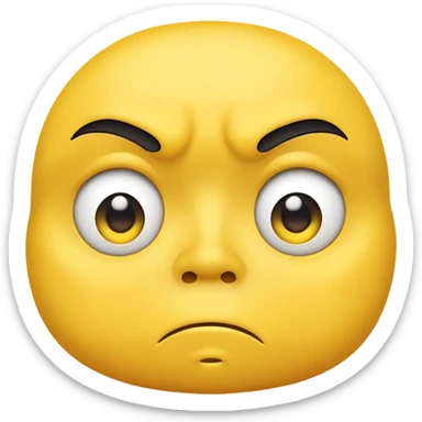 Yellow face pouting emoji sticker