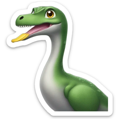 Dinosaur looking like a duck sticker