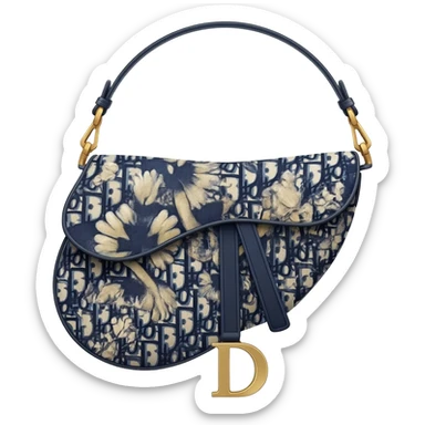 floral dior saddle bag sticker