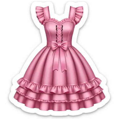Lolita dress, glitter sticker