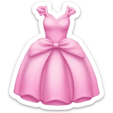 Pink princess dress with bow sticker
