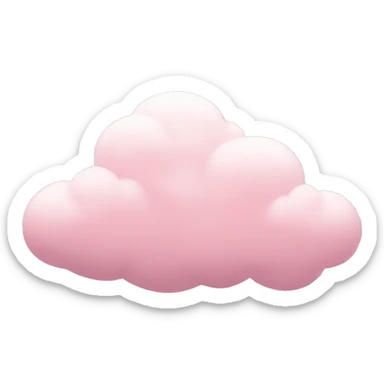 soft pink cloud sticker