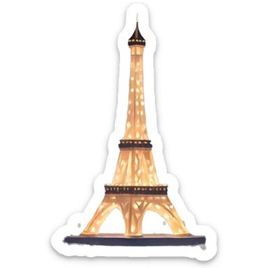 Eifell tower with lights sticker