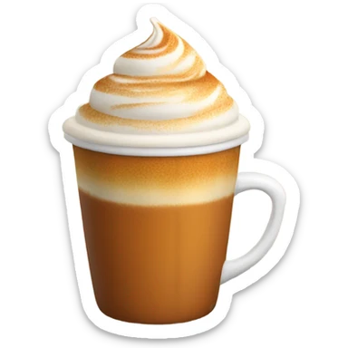 Realistic pumpkin latte sticker