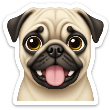 New year’s pug sticker