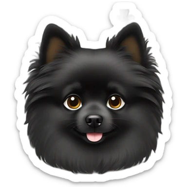 black pomeranian sticker