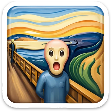 Edvard munch The Scream painting with SPAM  landscape  sticker