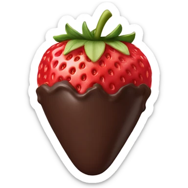Chocolate dipped strawberry  sticker