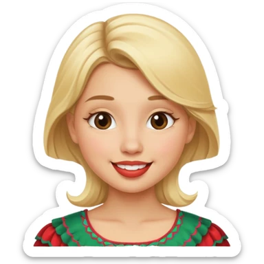 Cute Mexican kissing blonde girl sticker