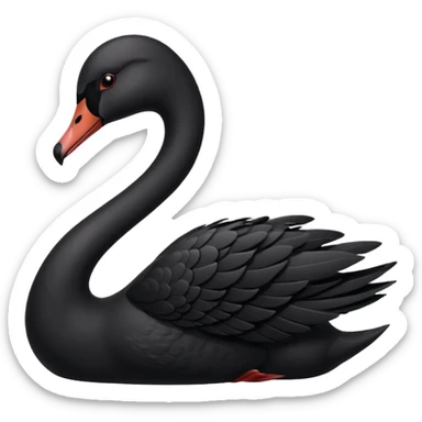 Cisne negro poderoso sticker