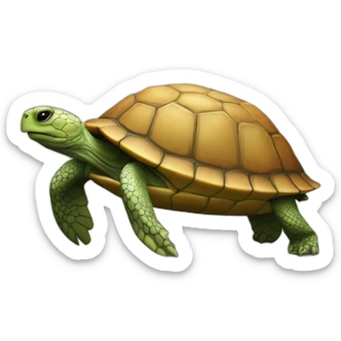 Une tête de mort sur une tortue sticker