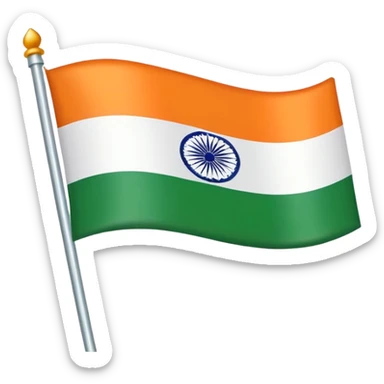 An Indian flag ￼ sticker