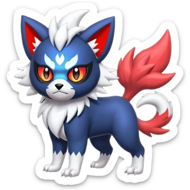 Skuntank-Litten-Absol-Zorua-Sprigatito-fusion, full body sticker