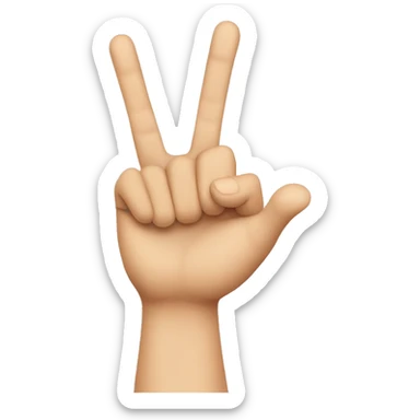 hand holding up three fingers with a wave behind  sticker