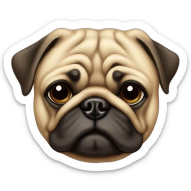 pug sosteniendo un cigarro cuerpo completo sticker