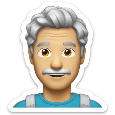 Old with dark gray hair crossfiter sticker