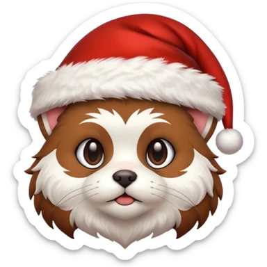 mogwai with a santa hat sticker