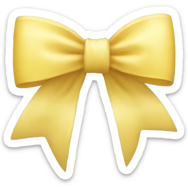 light yellow bow sticker