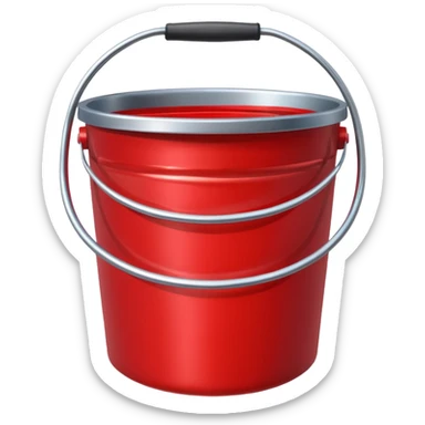 red paint bucket sticker