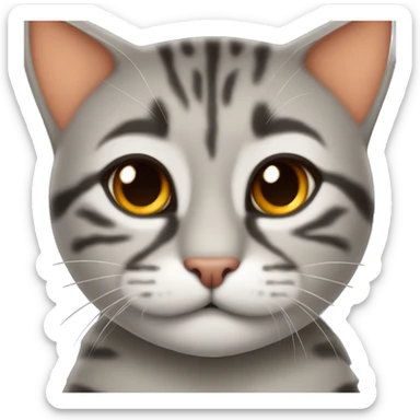 gatita gruñona naranja  sticker