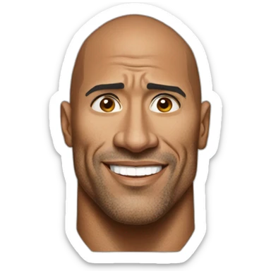 the rock with compiture sticker