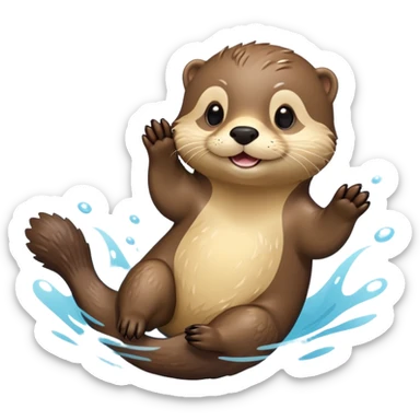 Sunshine otter sticker