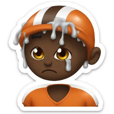 Browns fan vomits sticker