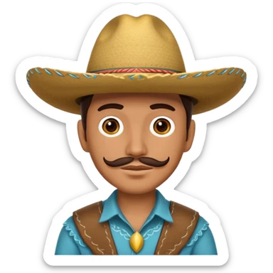 vaquero, sombrero vaquero sticker