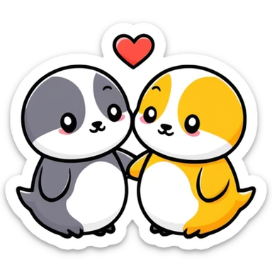 Hugs kisses sticker