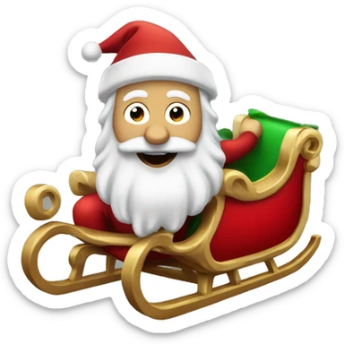 Santa Claus's sleigh sticker