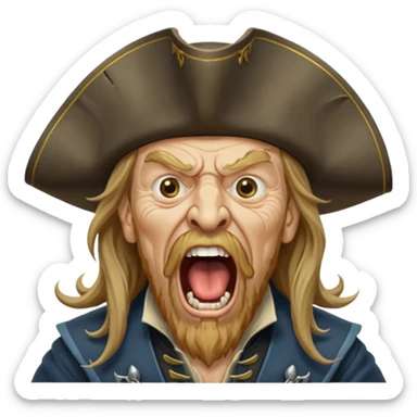 barbossa screaming sticker