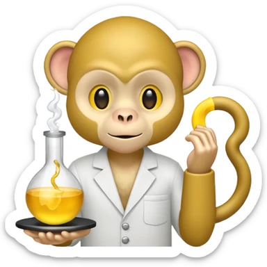 scienist and scienist item with yellow monkey sticker