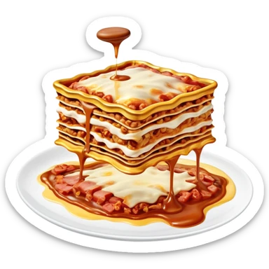 surreal salvadore dali style flying melting spam lasagna landscape sticker