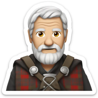 old man in a kilt sticker