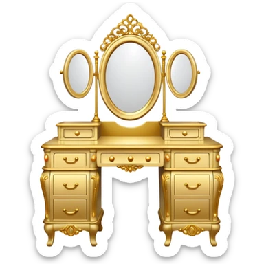 gold DRESSING TABLE sticker