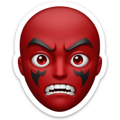 "zlý" text looking very evil sticker