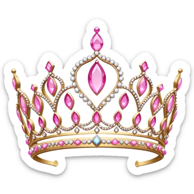 Pink tiara sticker
