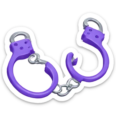 Handcuffs lavander sticker