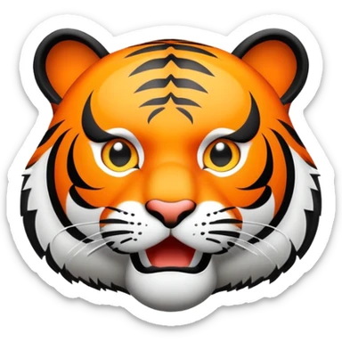 tiger face with AFK speech bubble for Twitch emote sticker