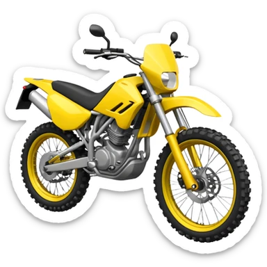 yellow enduro bike sticker