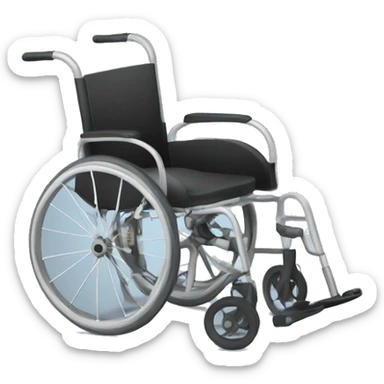 Wheelchair tipped over backwards sticker