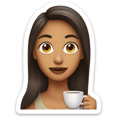 mujer que ama el café sticker