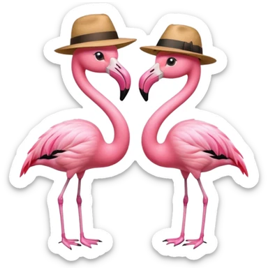 Fedora Flamingos sticker