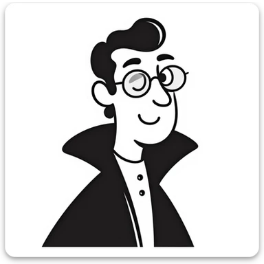 vampire with a monocle sticker