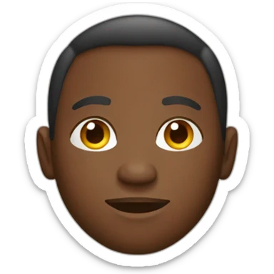 african man on corn row sticker