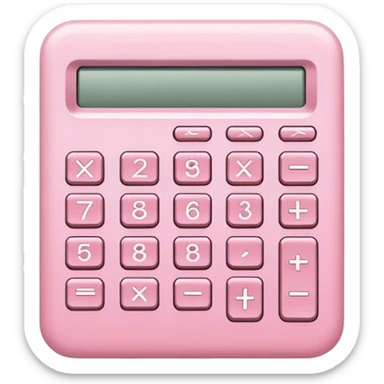Light pink calculator  sticker