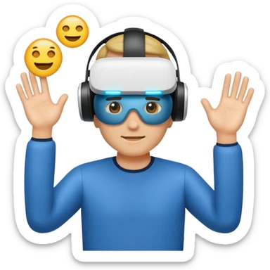 VR wearing man sticker