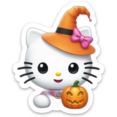 hello kitty halloween sticker
