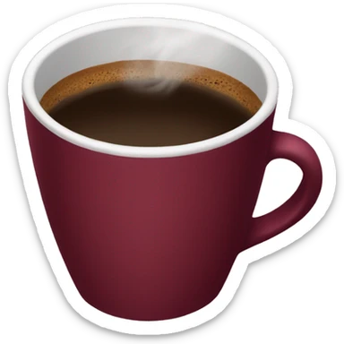  burgundy hot cup of coffee sticker